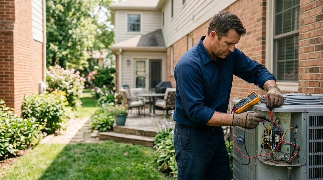 HVAC technician working near Somonauk, IL